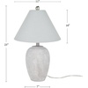 image:imageNourison Home 23 Black Vintage Distressed Ceramic Pot Table Lamp for Bedroom Living Room End Table with White Conical Empire ShadeVintage Grey
