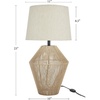 image:imageNourison Home 23 Jute Woven Natural Rope Table Lamp Farmhouse Boho Beach House Coastal for Bedroom Living Room Dining Room Lightweight Design with Oatmeal Linen ShadeHemp Rope