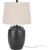 image:imageNourison Home 24 Black Farmhouse Ceramic Pottery Jug Table Lamp for Bedside Table Living Room Office EntrywayBlack