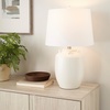 image:imageNourison Home 24 Black Farmhouse Ceramic Pottery Jug Table Lamp for Bedside Table Living Room Office EntrywayWhite