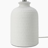 image:imageNourison Home 24 White Farmhouse Textured Ceramic Table Lamp with Beige Linen Shade for Bedroom Living RoomEntrywayTerracotta