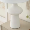 image:imageNourison Home 26 Cloudcrest White Ceramic Table Lamp for Bedside Table Living Room Dining Room Buffet Entryway