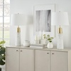 image:imageNourison Home 29 White amp Gold Terrazzo Speckled Buffet Lamp Modern Contemporary Glam Table Lamp for Bedroom Living Room Dining Entryway