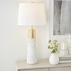 image:imageNourison Home 29 White amp Gold Terrazzo Speckled Buffet Lamp Modern Contemporary Glam Table Lamp for Bedroom Living Room Dining Entryway