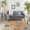 image:imageNourison Home Allur Ivory Multicolor 4 x 6 Area Rug  Easy Clean Non Shedding Bed Room Living Room Dining Room Kitchen 4 x 6Ivory Multicolor