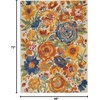 image:imageNourison Home Allur Ivory Multicolor 4 x 6 Area Rug  Easy Clean Non Shedding Bed Room Living Room Dining Room Kitchen 4 x 6Ivory Multicolor