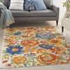 image:imageNourison Home Allur Ivory Multicolor 4 x 6 Area Rug  Easy Clean Non Shedding Bed Room Living Room Dining Room Kitchen 4 x 6Ivory Multicolor