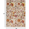 image:imageNourison Home Allur Ivory Multicolor 53 x 73 Area Rug  Easy Clean Non Shedding Bed Room Living Room Dining Room Kitchen 5 x 7Ivory Multicolor