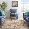 image:imageNourison Home Allur Ivory Multicolor 53 x 73 Area Rug  Easy Clean Non Shedding Bed Room Living Room Dining Room Kitchen 5 x 7Ivory Multicolor