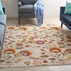 image:imageNourison Home Allur Ivory Multicolor 53 x 73 Area Rug  Easy Clean Non Shedding Bed Room Living Room Dining Room Kitchen 5 x 7Ivory Multicolor