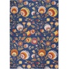 image:imageNourison Home Allur Ivory Multicolor 53 x 73 Area Rug  Easy Clean Non Shedding Bed Room Living Room Dining Room Kitchen 5 x 7Navy Multicolor