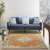 image:imageNourison Home Allur Orange Multicolor 53 x 73 Area Rug  Easy Clean Non Shedding Bed Room Living Room Dining Room Kitchen 5 x 7Orange Multicolor