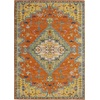 image:imageNourison Home Allur Orange Multicolor 53 x 73 Area Rug  Easy Clean Non Shedding Bed Room Living Room Dining Room Kitchen 5 x 7Orange Multicolor