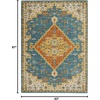 image:imageNourison Home Allur Orange Multicolor 53 x 73 Area Rug  Easy Clean Non Shedding Bed Room Living Room Dining Room Kitchen 5 x 7Turquoise Ivory