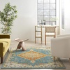 image:imageNourison Home Allur Orange Multicolor 53 x 73 Area Rug  Easy Clean Non Shedding Bed Room Living Room Dining Room Kitchen 5 x 7Turquoise Ivory