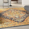 image:imageNourison Home Allur Orange Multicolor 710 x 910 Area Rug  Easy Clean Non Shedding Bed Room Living Room Dining Room Kitchen 8 x 10Orange Multicolor