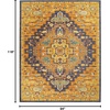 image:imageNourison Home Allur Orange Multicolor 710 x 910 Area Rug  Easy Clean Non Shedding Bed Room Living Room Dining Room Kitchen 8 x 10Orange Multicolor
