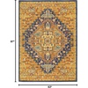 image:imageNourison Home Allur Orange Multicolor 710 x 910 Area Rug  Easy Clean Non Shedding Bed Room Living Room Dining Room Kitchen 8 x 10Orange Multicolor