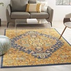 image:imageNourison Home Allur Orange Multicolor 710 x 910 Area Rug  Easy Clean Non Shedding Bed Room Living Room Dining Room Kitchen 8 x 10Orange Multicolor