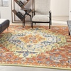 image:imageNourison Home Allur Orange Multicolor 710 x 910 Area Rug  Easy Clean Non Shedding Bed Room Living Room Dining Room Kitchen 8 x 10Red Multicolor