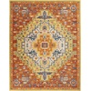 image:imageNourison Home Allur Orange Multicolor 710 x 910 Area Rug  Easy Clean Non Shedding Bed Room Living Room Dining Room Kitchen 8 x 10Red Multicolor