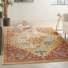 image:imageNourison Home Allur Orange Multicolor 710 x 910 Area Rug  Easy Clean Non Shedding Bed Room Living Room Dining Room Kitchen 8 x 10Red Multicolor