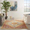 image:imageNourison Home Allur Orange Multicolor 710 x 910 Area Rug  Easy Clean Non Shedding Bed Room Living Room Dining Room Kitchen 8 x 10Red Multicolor