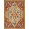 image:imageNourison Home Allur Orange Multicolor 710 x 910 Area Rug  Easy Clean Non Shedding Bed Room Living Room Dining Room Kitchen 8 x 10Red Multicolor