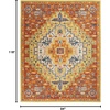image:imageNourison Home Allur Orange Multicolor 710 x 910 Area Rug  Easy Clean Non Shedding Bed Room Living Room Dining Room Kitchen 8 x 10Red Multicolor