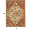 image:imageNourison Home Allur Orange Multicolor 710 x 910 Area Rug  Easy Clean Non Shedding Bed Room Living Room Dining Room Kitchen 8 x 10Red Multicolor