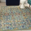 image:imageNourison Home Allur Red Multicolor 23 x 76 Area Rug  Easy Clean Non Shedding Bed Room Living Room Dining Room Kitchen 8 RunnerTurquoise Multicolor