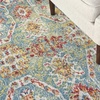 image:imageNourison Home Allur Red Multicolor 23 x 76 Area Rug  Easy Clean Non Shedding Bed Room Living Room Dining Room Kitchen 8 RunnerTurquoise Multicolor