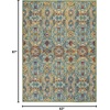 image:imageNourison Home Allur Red Multicolor 23 x 76 Area Rug  Easy Clean Non Shedding Bed Room Living Room Dining Room Kitchen 8 RunnerTurquoise Multicolor