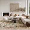 image:imageNourison Home Allur Sage Ivory 53 x 73 Area Rug  Easy Clean Non Shedding Bed Room Living Room Dining Room Kitchen 5 x 7Ivory Multicolor