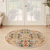 image:imageNourison Home Allur Sage Ivory 53 x 73 Area Rug  Easy Clean Non Shedding Bed Room Living Room Dining Room Kitchen 5 x 7Ivory Multicolor