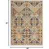 image:imageNourison Home Allur Sage Ivory 53 x 73 Area Rug  Easy Clean Non Shedding Bed Room Living Room Dining Room Kitchen 5 x 7Ivory Multicolor