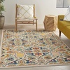 image:imageNourison Home Allur Sage Ivory 53 x 73 Area Rug  Easy Clean Non Shedding Bed Room Living Room Dining Room Kitchen 5 x 7Ivory Multicolor