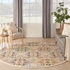 image:imageNourison Home Allur Sage Ivory 53 x 73 Area Rug  Easy Clean Non Shedding Bed Room Living Room Dining Room Kitchen 5 x 7Ivory Multicolor