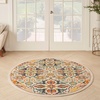 image:imageNourison Home Allur Sage Ivory 53 x 73 Area Rug  Easy Clean Non Shedding Bed Room Living Room Dining Room Kitchen 5 x 7Ivory Multicolor
