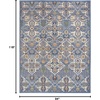 image:imageNourison Home Allur Sage Ivory 53 x 73 Area Rug  Easy Clean Non Shedding Bed Room Living Room Dining Room Kitchen 5 x 7Light Blue