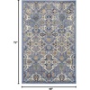 image:imageNourison Home Allur Sage Ivory 53 x 73 Area Rug  Easy Clean Non Shedding Bed Room Living Room Dining Room Kitchen 5 x 7Light Blue