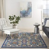 image:imageNourison Home Allur Sage Ivory 53 x 73 Area Rug  Easy Clean Non Shedding Bed Room Living Room Dining Room Kitchen 5 x 7Navy Multicolor