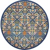 image:imageNourison Home Allur Sage Ivory 53 x 73 Area Rug  Easy Clean Non Shedding Bed Room Living Room Dining Room Kitchen 5 x 7Navy Multicolor