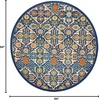 image:imageNourison Home Allur Sage Ivory 53 x 73 Area Rug  Easy Clean Non Shedding Bed Room Living Room Dining Room Kitchen 5 x 7Navy Multicolor