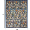 image:imageNourison Home Allur Sage Ivory 53 x 73 Area Rug  Easy Clean Non Shedding Bed Room Living Room Dining Room Kitchen 5 x 7Navy Multicolor