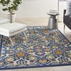 image:imageNourison Home Allur Sage Ivory 53 x 73 Area Rug  Easy Clean Non Shedding Bed Room Living Room Dining Room Kitchen 5 x 7Navy Multicolor