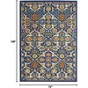 image:imageNourison Home Allur Sage Ivory 53 x 73 Area Rug  Easy Clean Non Shedding Bed Room Living Room Dining Room Kitchen 5 x 7Navy Multicolor