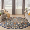 image:imageNourison Home Allur Sage Ivory 53 x 73 Area Rug  Easy Clean Non Shedding Bed Room Living Room Dining Room Kitchen 5 x 7Navy Multicolor