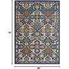 image:imageNourison Home Allur Sage Ivory 53 x 73 Area Rug  Easy Clean Non Shedding Bed Room Living Room Dining Room Kitchen 5 x 7Navy Multicolor