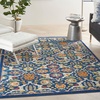 image:imageNourison Home Allur Sage Ivory 53 x 73 Area Rug  Easy Clean Non Shedding Bed Room Living Room Dining Room Kitchen 5 x 7Navy Multicolor